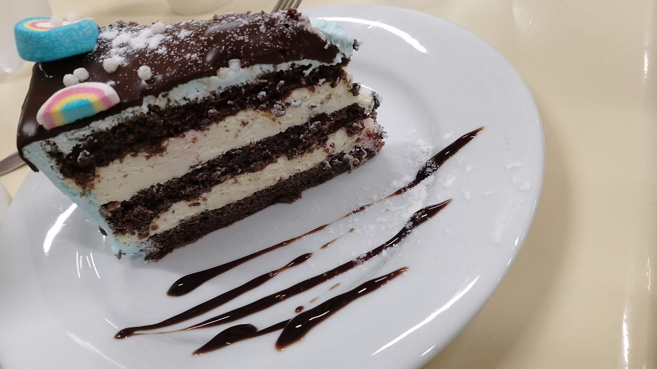 Layered Chocolate Cake With Cream Filling