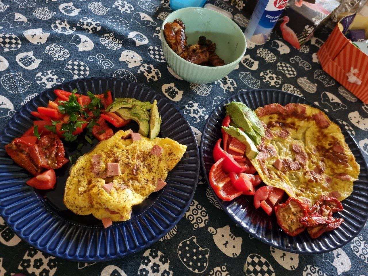 Breakfast Brunch With Omelet And Frittata