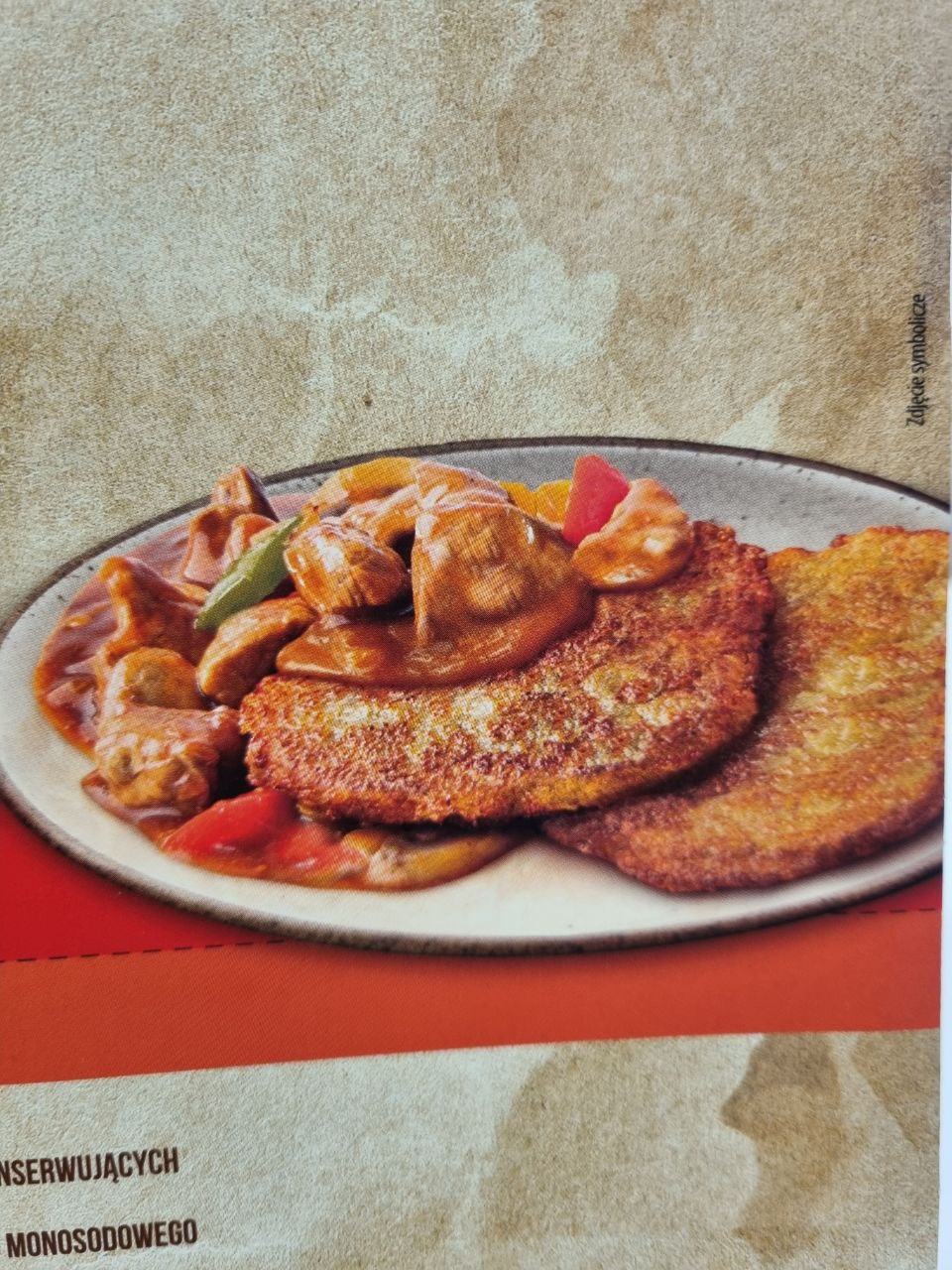 Plated Meal with Schnitzels and Stewed Meat with Vegetables