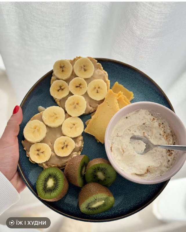 Sweet Breakfast Plate With Fruit And Yogurt
