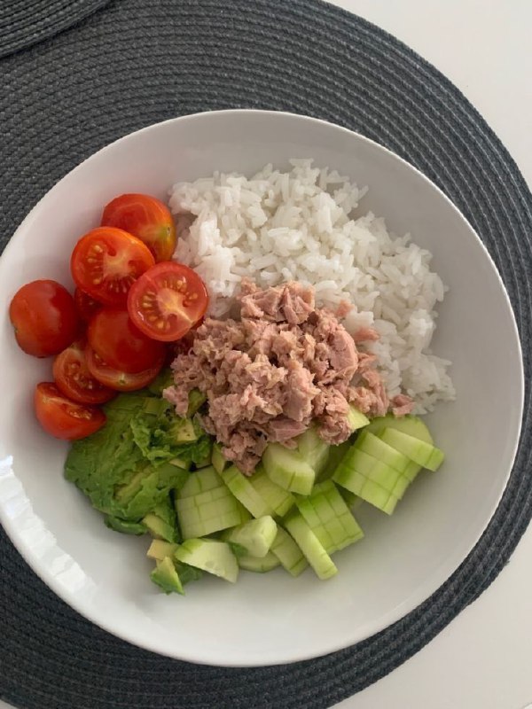 Tuna, Rice, And Avocado Salad