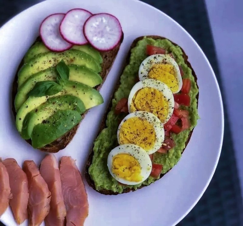 Avocado Toast With Boiled Eggs And Smoked Salmon