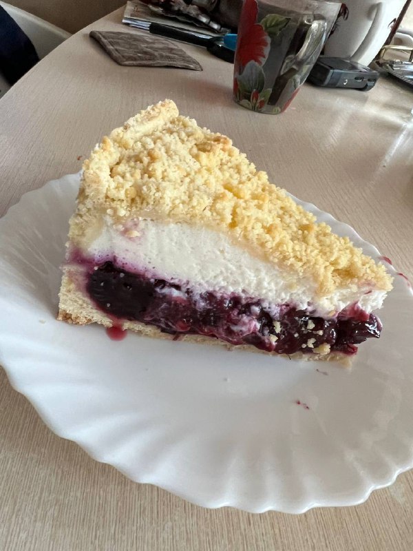 Fruit Pie With Berry Filling And Crumble Topping