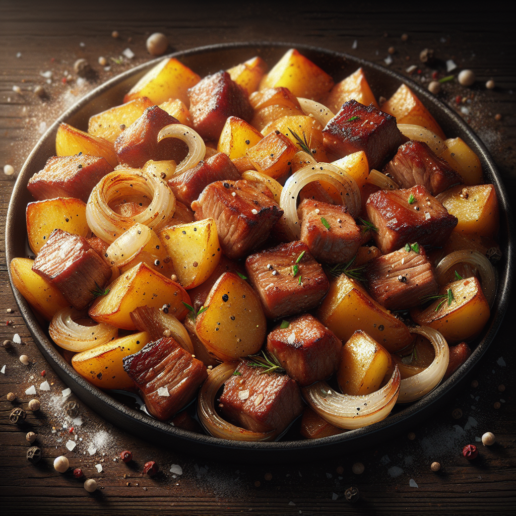 Fried Potatoes With Meat