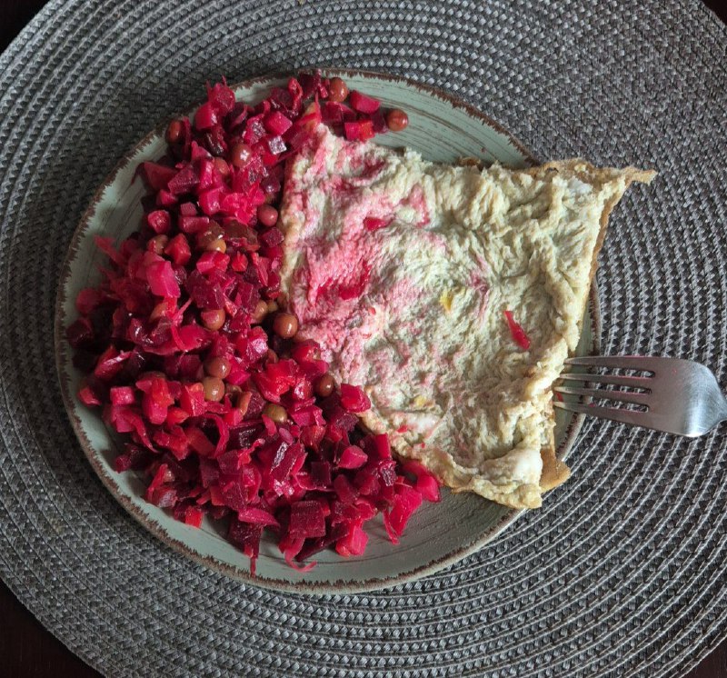 Omelette With Beetroot Salad