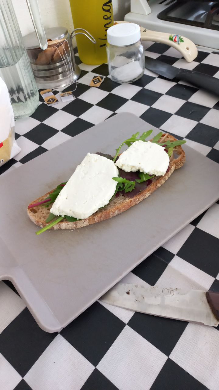 Bruschetta with Fresh Mozzarella and Arugula