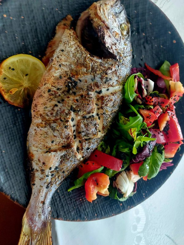 Grilled Whole Fish With Salad