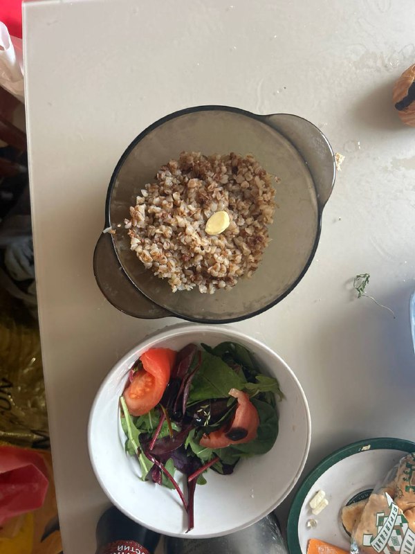 Buckwheat And Butter With Salad