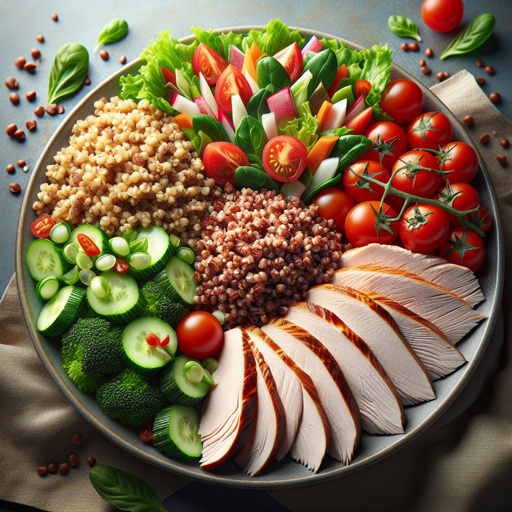 Turkey, Buckwheat, Salad Mix, Cherry Tomatoes