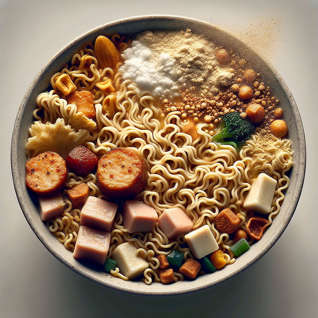 Instant Noodles With Chicken And Sausage Flavor