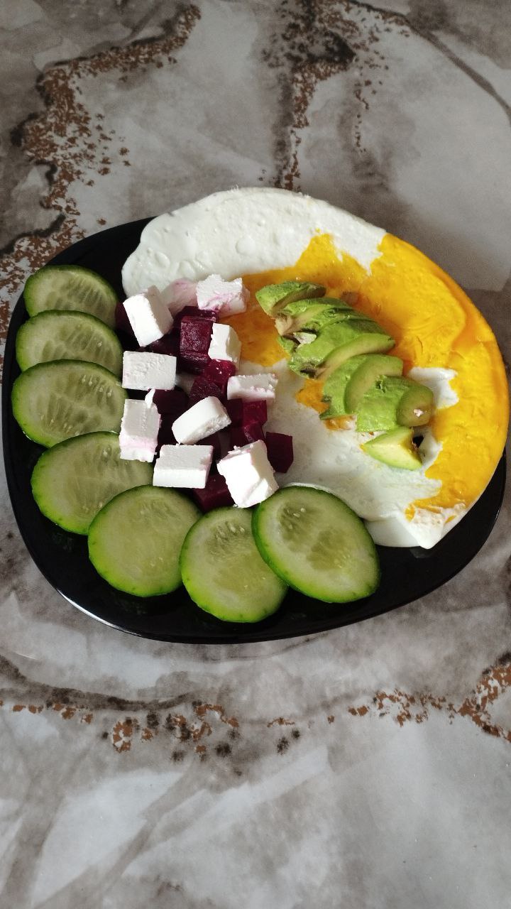 Homemade Mixed Ingredient Breakfast Plate