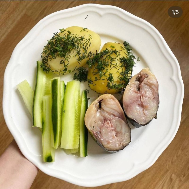 Potato, Cucumber, and Mackerel Salad