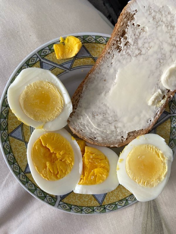 Boiled Egg With Buttered Whole Grain Toast