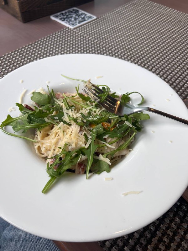 Pasta Salad With Arugula And Grated Cheese