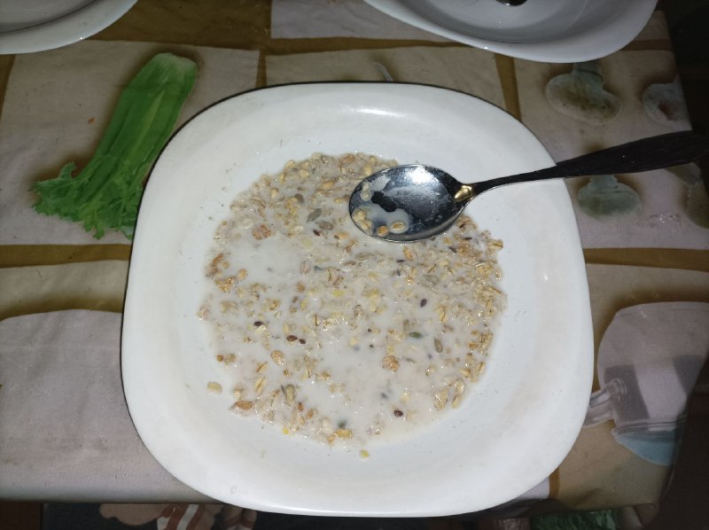 Multi-Grain Porridge or Cereal with Milk