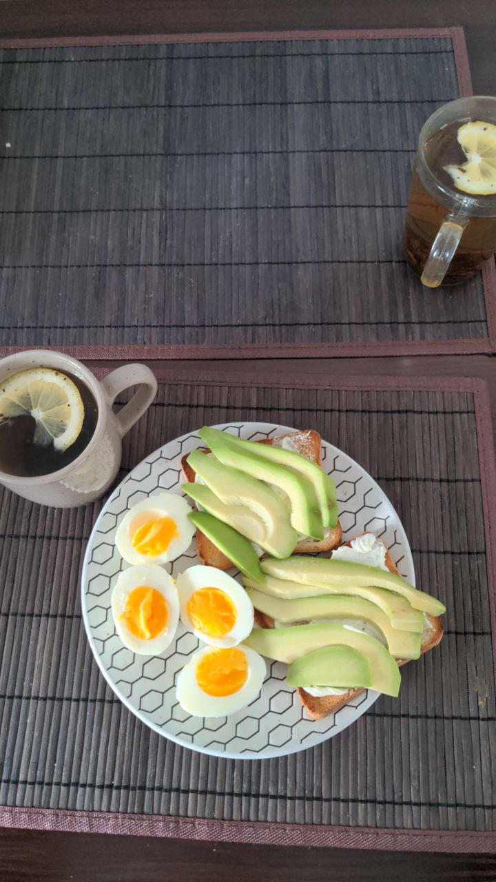 Avocado Toast With Boiled Eggs