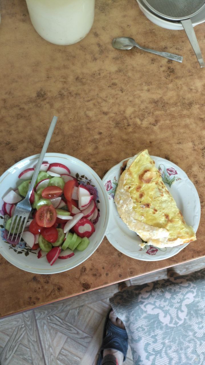 Omelette With A Side Salad