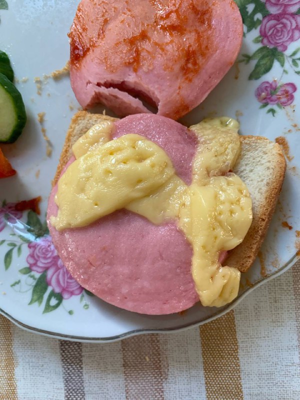 Open-faced Ham And Cheese Sandwich