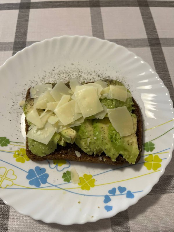 Avocado Toast with Shaved Cheese