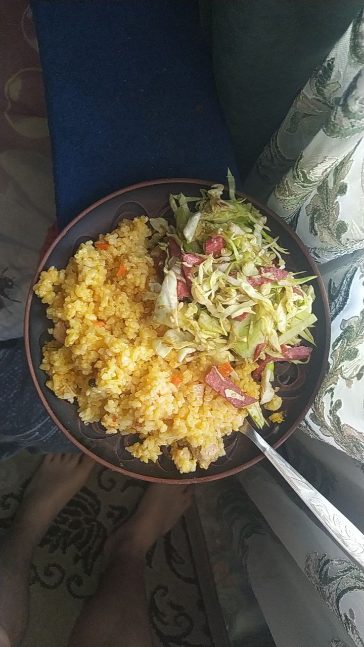 Fried Rice With Side Salad