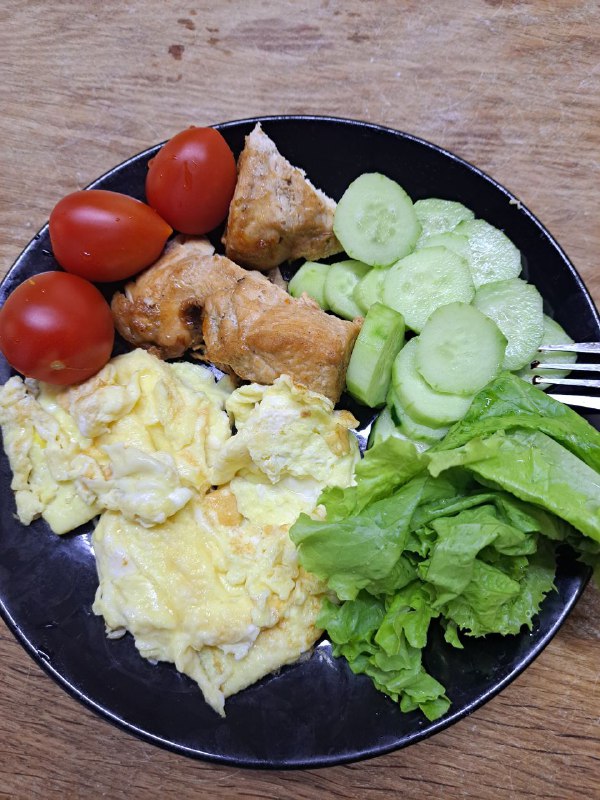 Balanced Meal With Eggs And Chicken