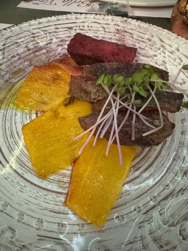 Steak With Side Of Squash