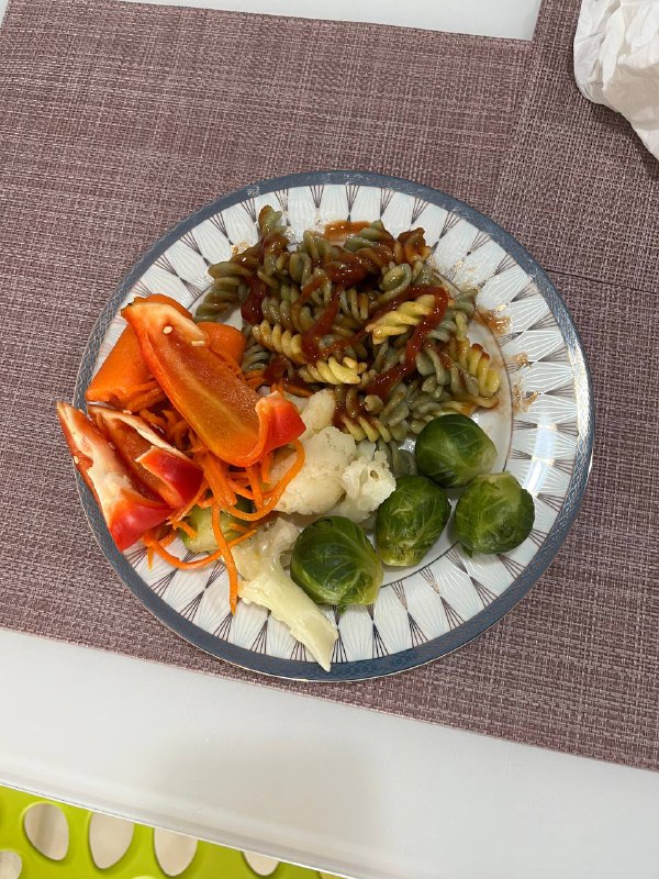 Mixed Vegetable Pasta Plate