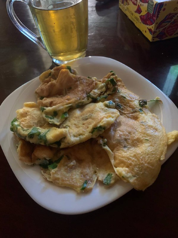 Scrambled Eggs Or Omelette With Greens