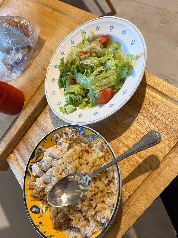 Grilled Chicken With Rice And Side Salad