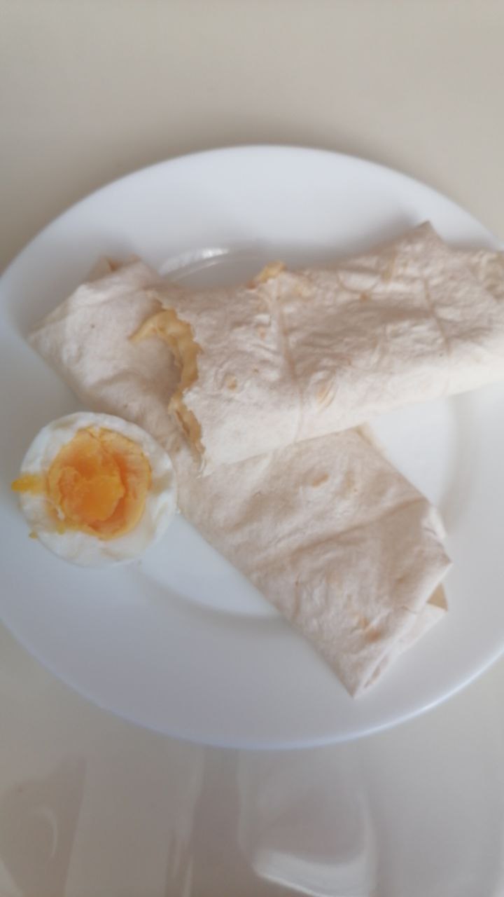 Boiled Egg With Wheat Flour Tortilla
