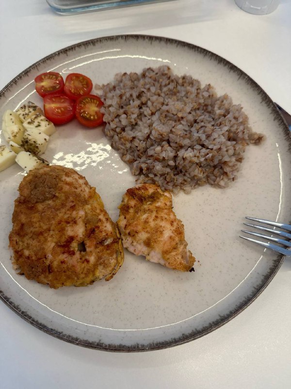 Grilled Chicken Breast With Buckwheat And Herb-seasoned Cheese