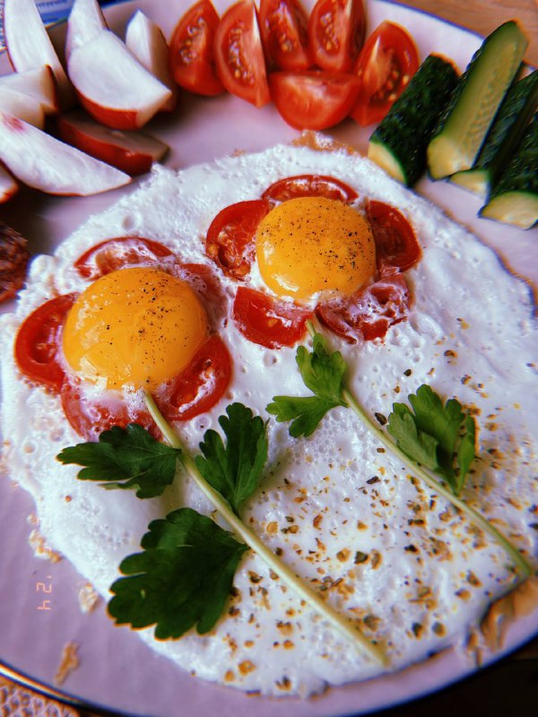 Fried Eggs With Tomato