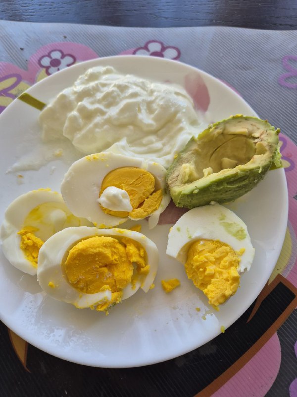 Boiled Eggs With Avocado And Yogurt