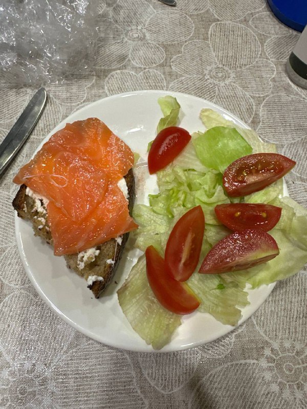 Smoked Salmon And Cream Cheese Sandwich With Side Salad