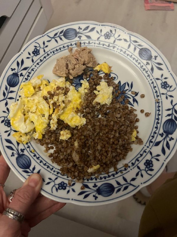 Scrambled Eggs With Buckwheat And Tuna