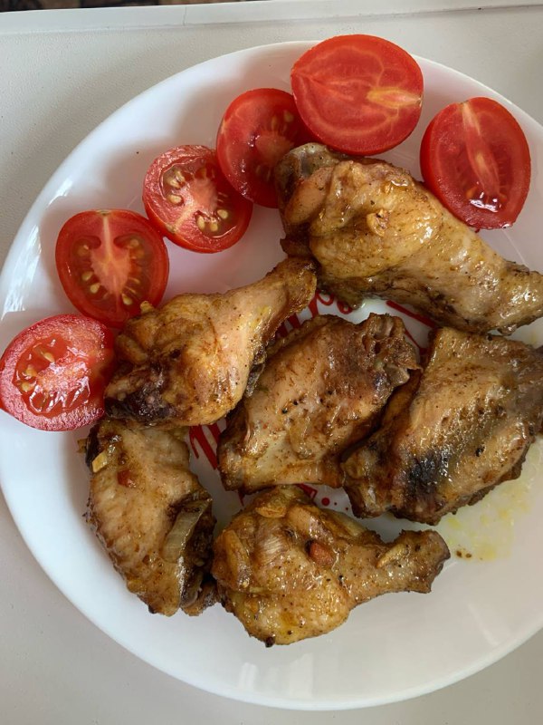 Baked Chicken Wings With Tomatoes (без Олії) (300g Of Chicken Wings)