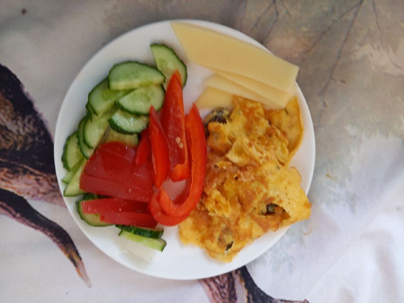 Omelette With Vegetables And Cheese