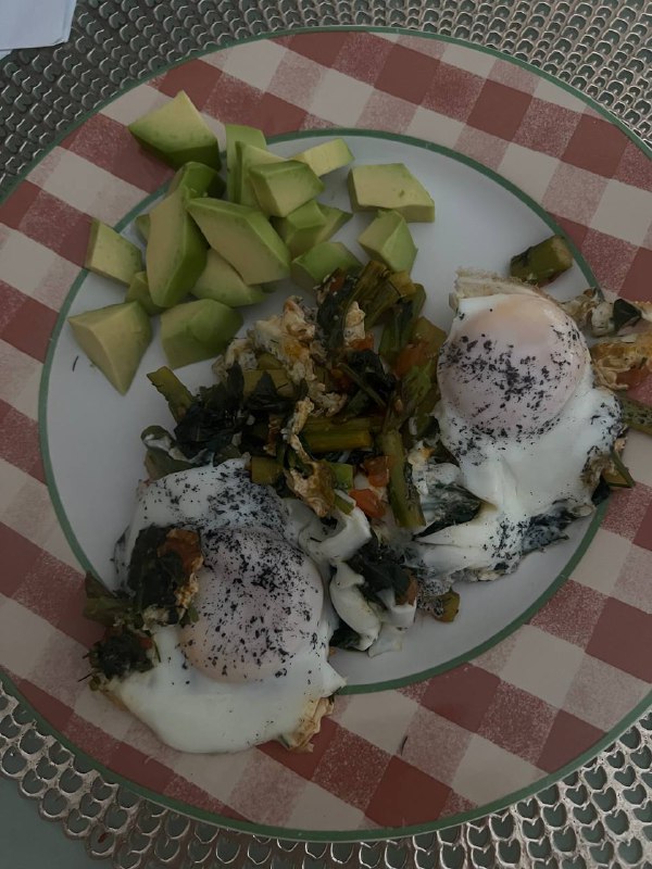 Poached Eggs With Vegetables And Avocado