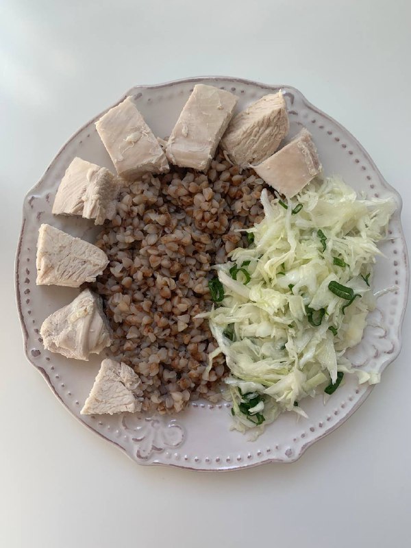 Chicken With Buckwheat And Cabbage Salad