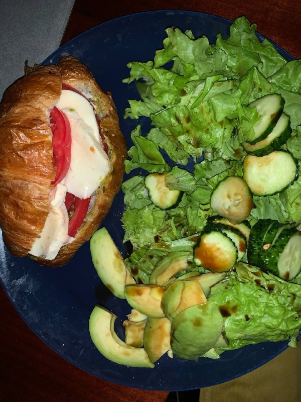 Croissant Sandwich With Salad