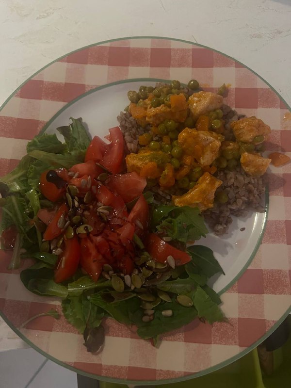 Chicken with Buckwheat and Salad