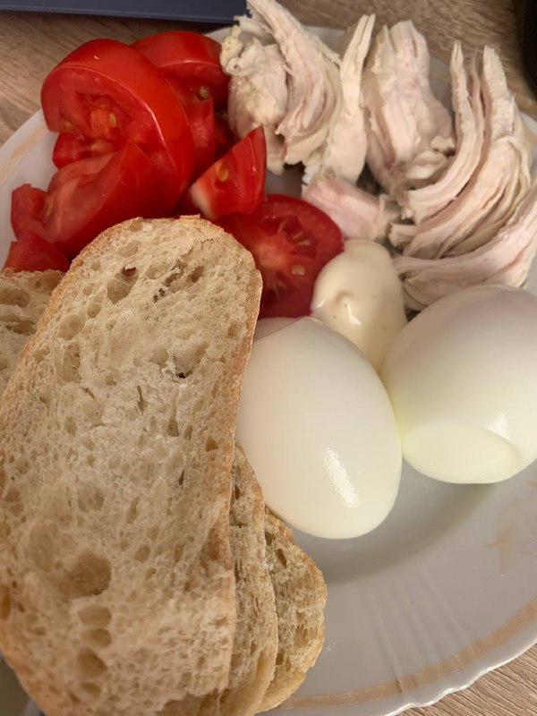 Chicken Salad with Boiled Eggs