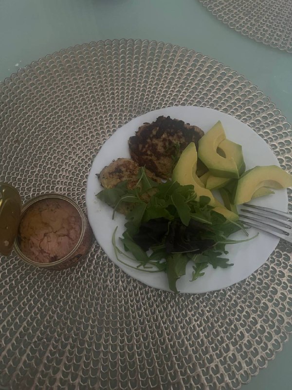 Zucchini Fritters with Avocado and Mixed Greens