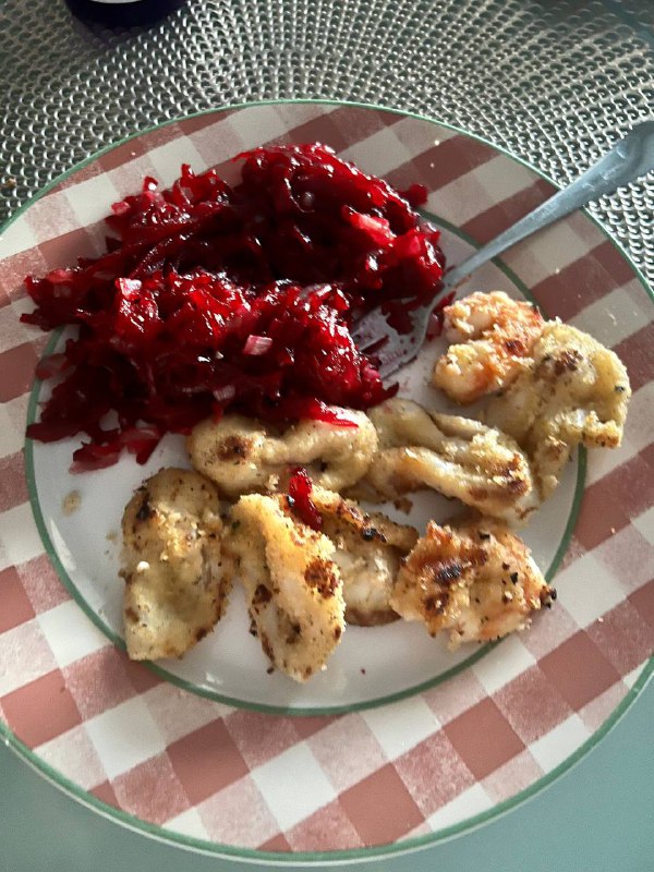 Breaded Squid With Beetroot Salad