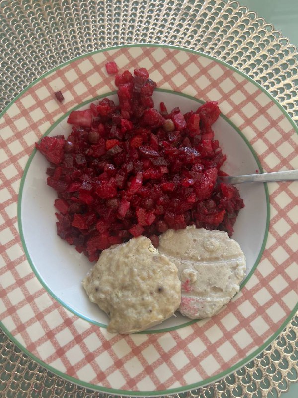 Beetroot Salad With Cottage Cheese Patties