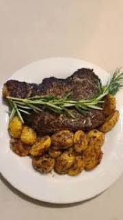 Grilled Steak with Roasted Potatoes