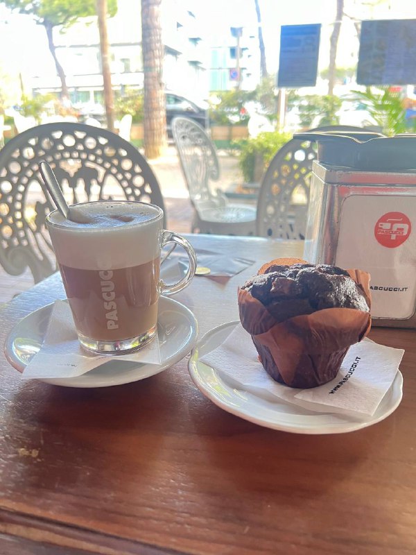 Latte and Chocolate Muffin