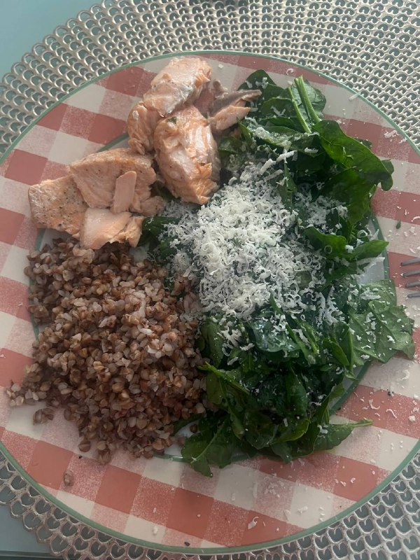 Grilled Salmon With Buckwheat And Spinach Salad