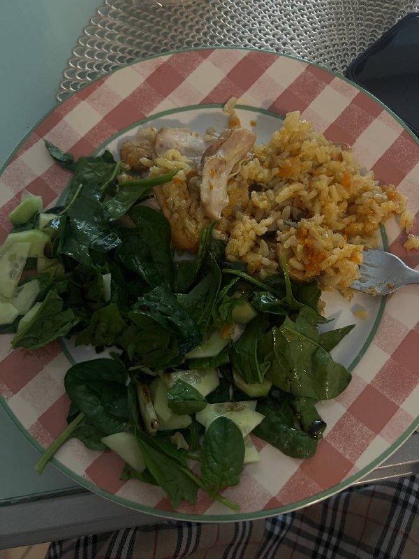 Chicken and Rice with Salad