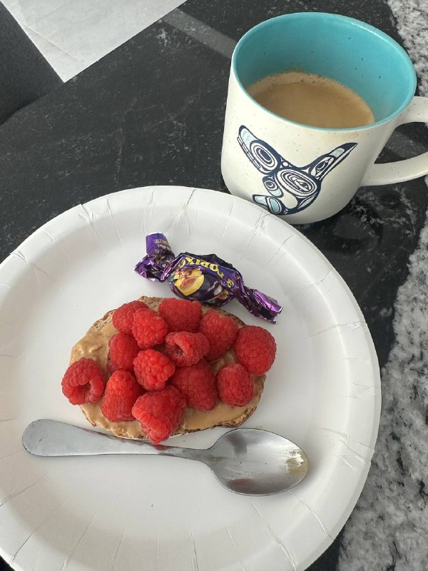 Peanut Butter And Raspberry Toast